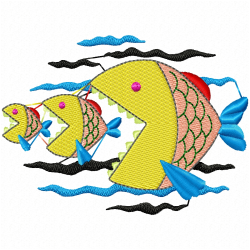 Fishes Embroidery Design 1 Fishes Embroidery Design 1